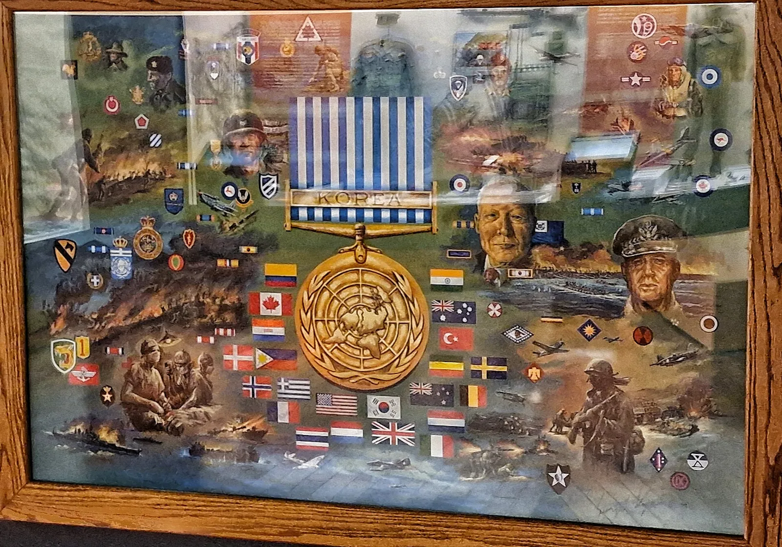 A display about the UN forces inside the War Memorial of Korea