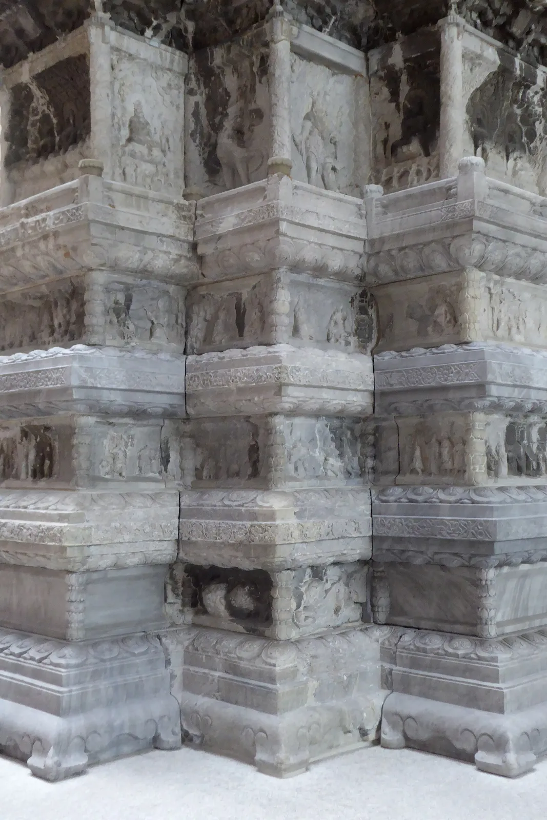 Carved detail of the Gyeongcheonsa ten-story pagoda